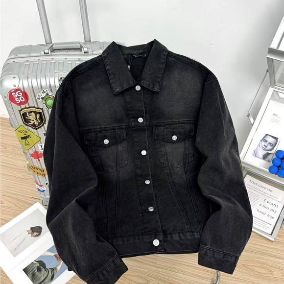 Balenciaga Dark Denim Jacket - Picture 1 of 8
